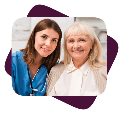 Caregiver with patient