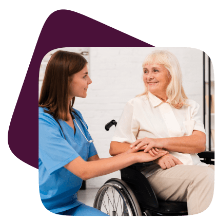 Caregiver with patient